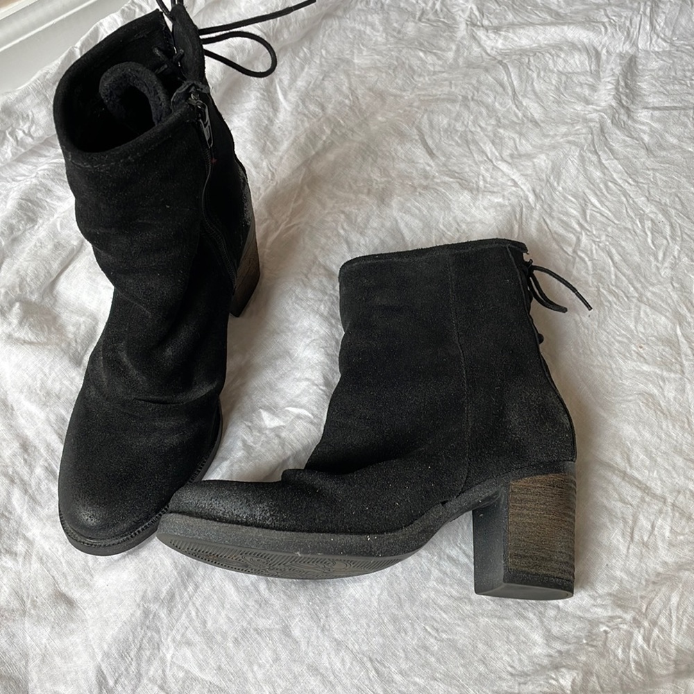 Black Suede Booties